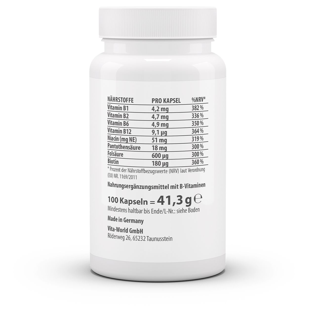 Vitamin B kompleks kapsule, Vita World, 100 kom. - Slika 2