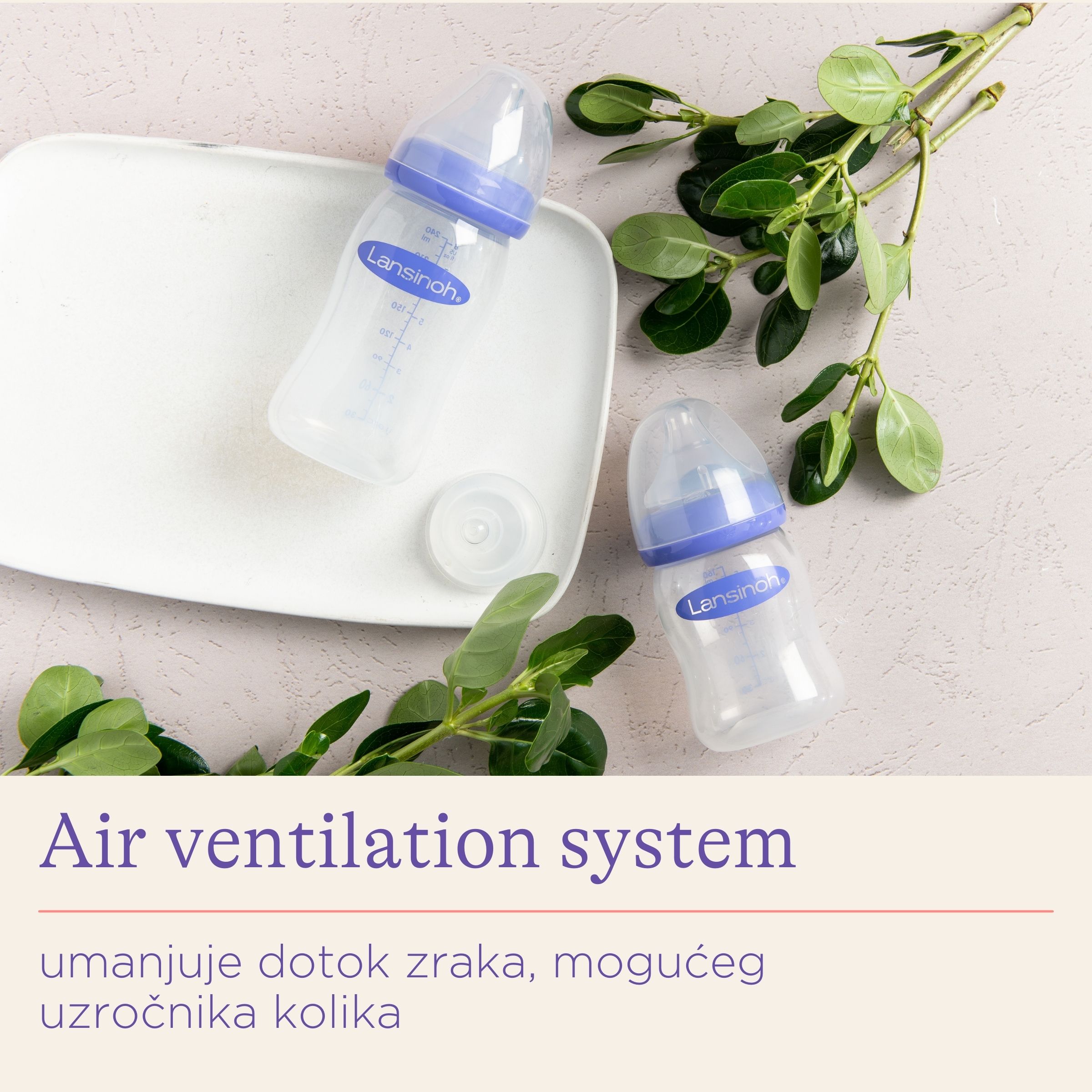 Lansinoh bočice za hranjenje s NaturalWave sisačem – veličine i dijelovi