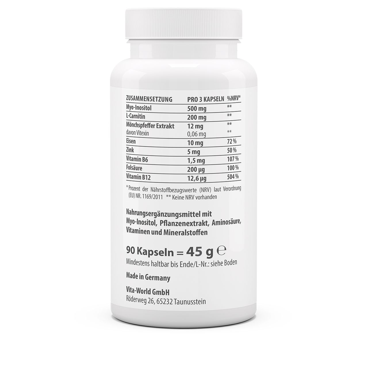 Mio-inozitol i konopljika kompleks, Vita World, 90 kom. - Slika 2