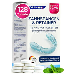 Tablete za čišćenje dentalnih udlaga, Oramedix, 128 tableta